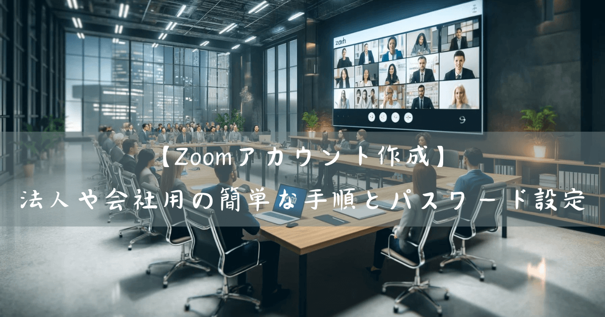 【Zoomアカウント作成】法人や会社用の簡単な手順とパスワード設定