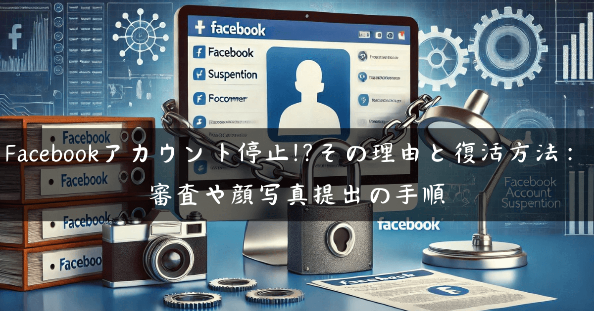 Facebookアカウント停止!?その理由と復活方法：審査や顔写真提出の手順